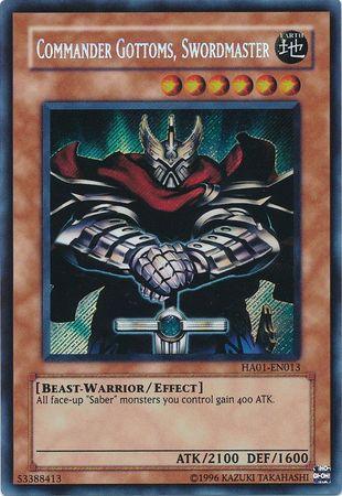 Commander Gottoms, Swordmaster [HA01-EN013] Secret Rare - Josh's Cards