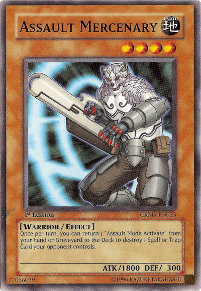 Assault Mercenary [CRMS-EN023] Common - Josh's Cards