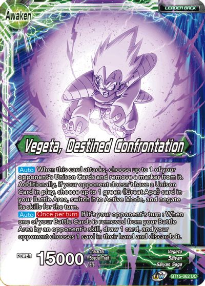 Vegeta // Vegeta, Destined Confrontation (BT15-062) [Saiyan Showdown] Parallel Foil