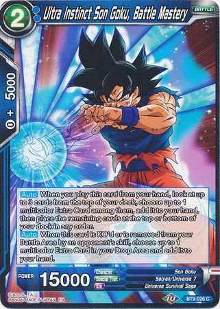 Ultra Instinct Son Goku, Battle Mastery (BT9-026) [Universal Onslaught] Parallel Foil