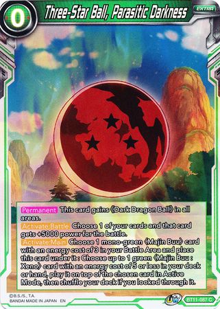 Three-Star Ball, Parasitic Darkness (BT11-087) [Vermilion Bloodline 2nd Edition] Parallel Foil