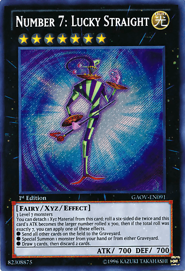 Number 7: Lucky Straight [GAOV-EN091] Secret Rare - Josh's Cards