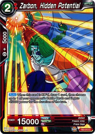 Zarbon, Hidden Potential (TB3-013) [Clash of Fates] Parallel Foil