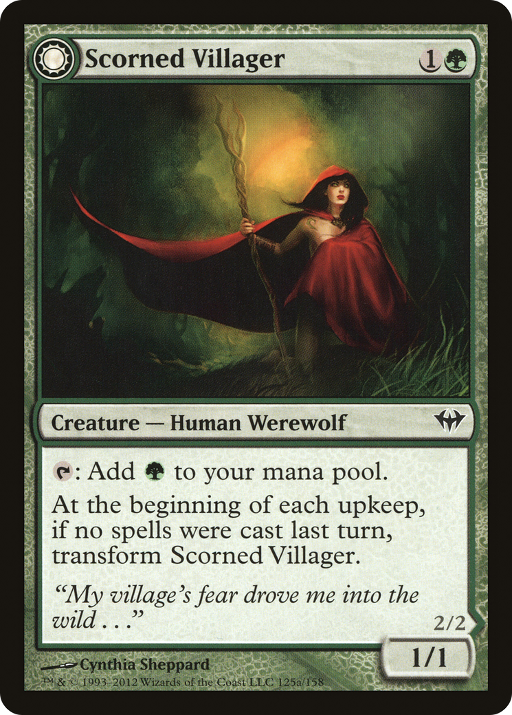 Scorned Villager // Moonscarred Werewolf (DKA-125) - Dark Ascension: (Double Faced Transform)