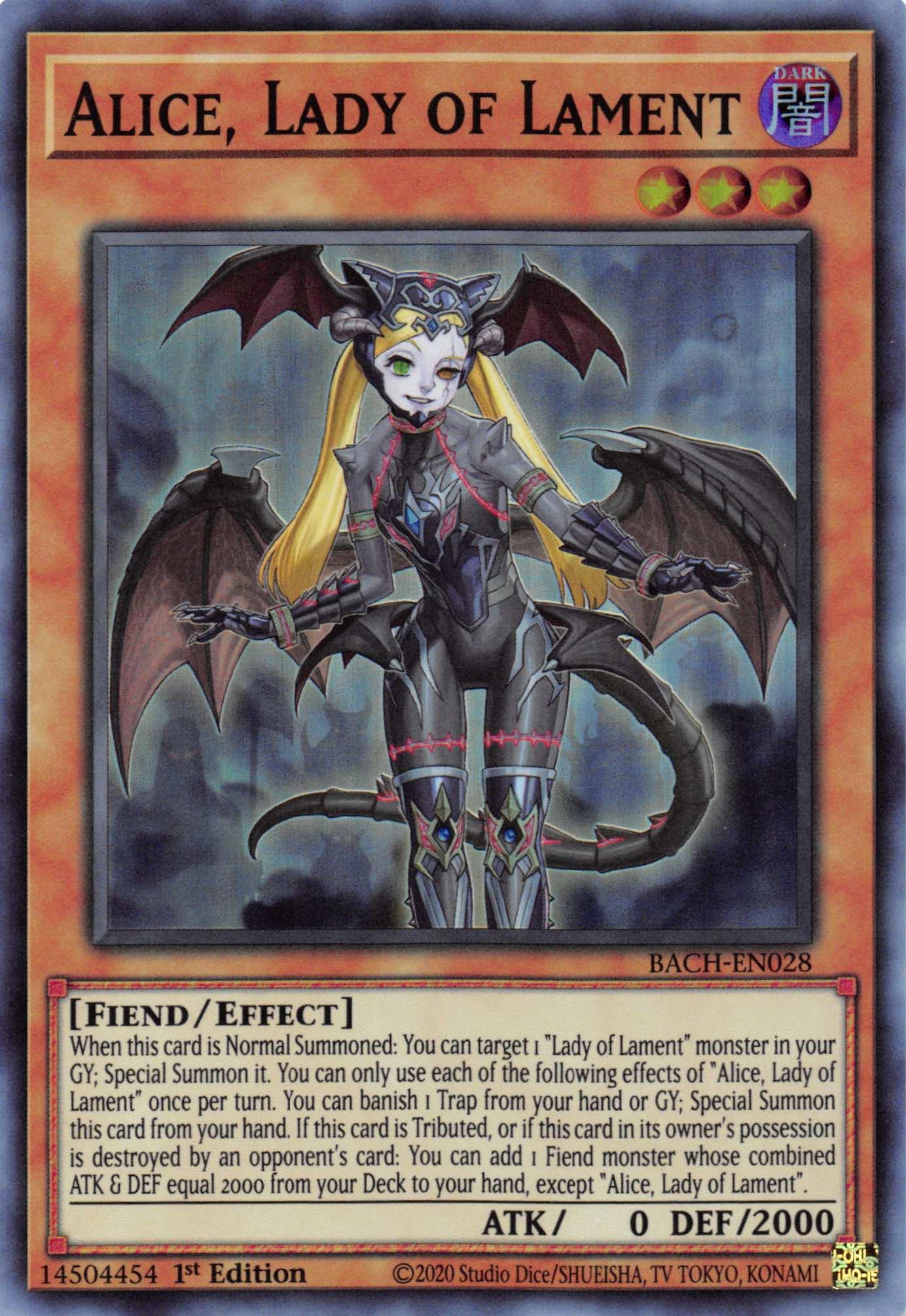 Alice, Lady of Lament [BACH-EN028] Super Rare - Josh's Cards