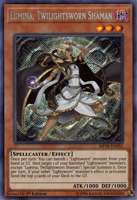 Lumina, Twilightsworn Shaman [MP18-EN052] Secret Rare - Josh's Cards