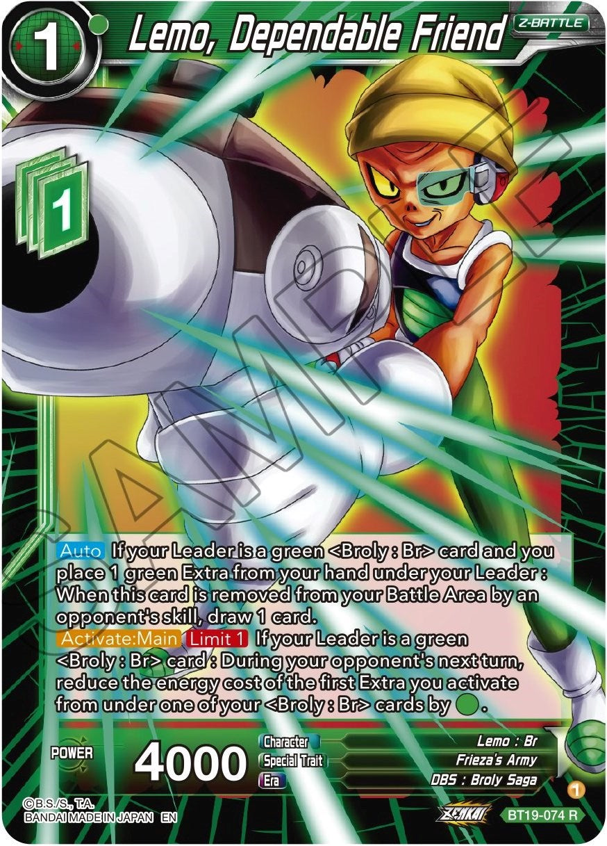 Lemo, Dependable Friend (BT19-074) [Fighter's Ambition] Parallel Foil