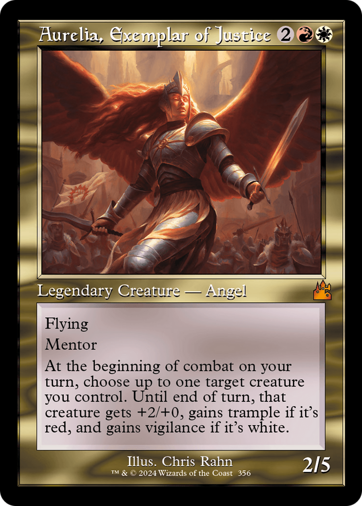 Aurelia, Exemplar of Justice (Retro Frame) (RVR-356) - Ravnica Remastered