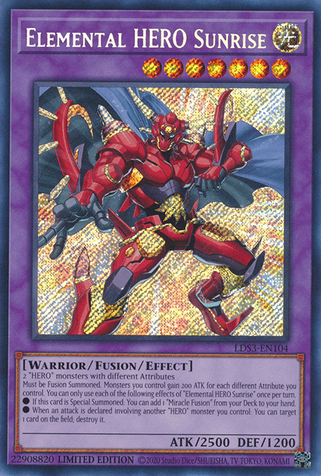 Elemental HERO Sunrise [LDS3-EN104] Secret Rare - Josh's Cards