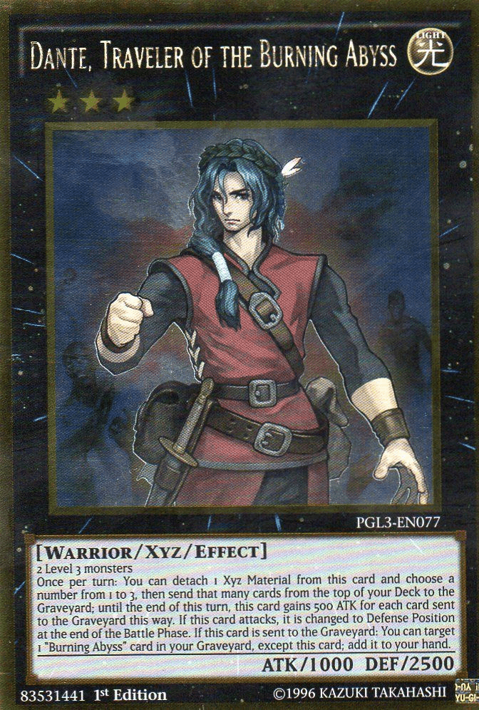 Dante, Traveler of the Burning Abyss [PGL3-EN077] Gold Rare - Josh's Cards