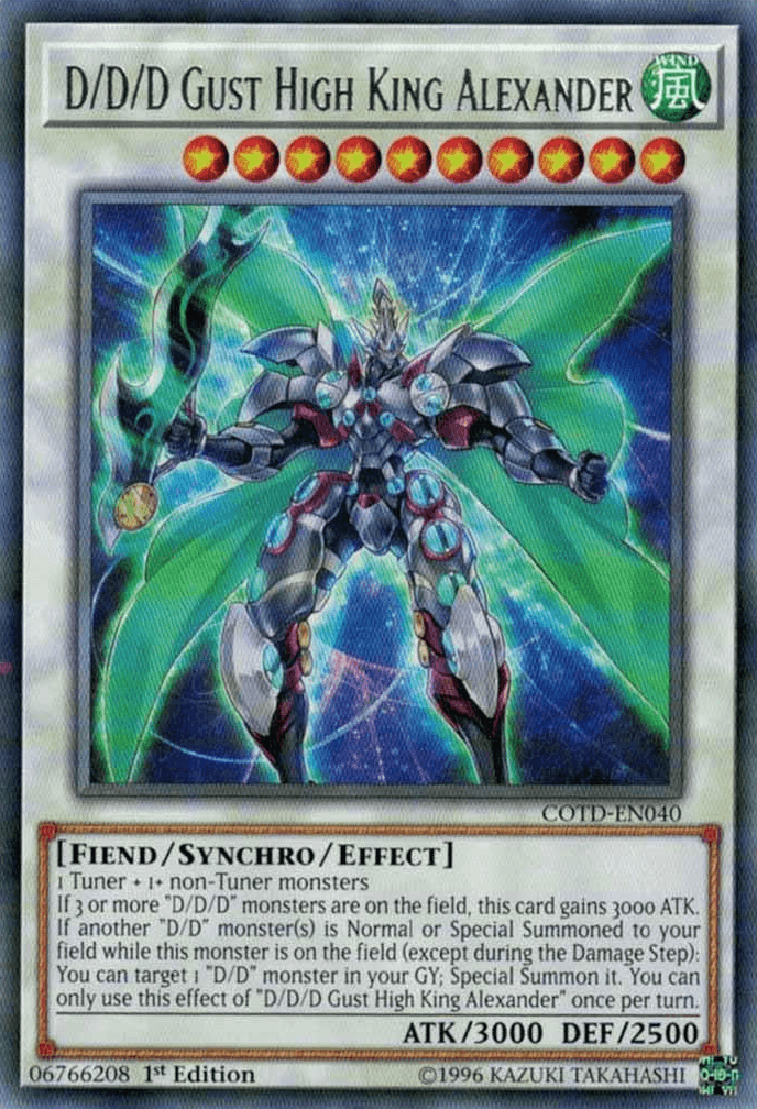 D/D/D Gust High King Alexander [COTD-EN040] Rare - Josh's Cards