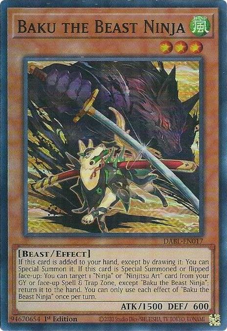 Baku the Beast Ninja [DABL-EN017] Super Rare - Josh's Cards