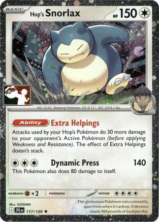 Hop's Snorlax (Cosmos Holo) 117/159 - Prize Pack Series Cards Holofoil