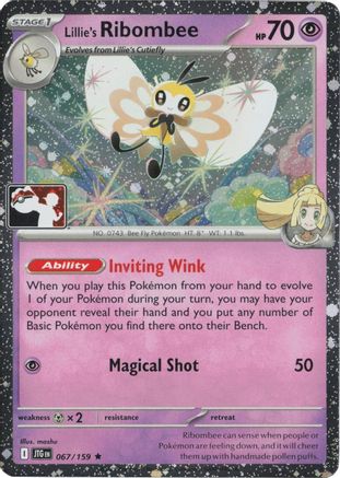 Lillie's Ribombee (Cosmos Holo) 067/159 - Prize Pack Series Cards Holofoil