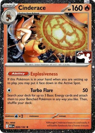 Cinderace (Cosmos Holo) 028/132 - Prize Pack Series Cards Holofoil