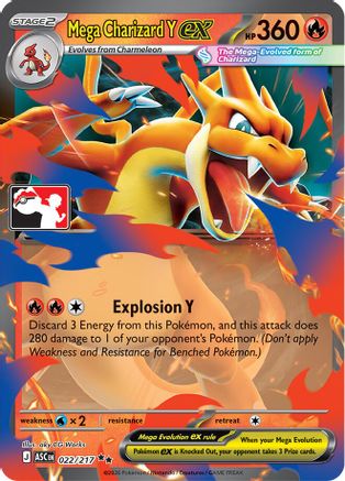 Mega Charizard Y ex 022/217 - Prize Pack Series Cards Holofoil