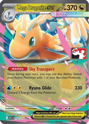 Mega Dragonite ex 152/217 - Prize Pack Series Cards Holofoil