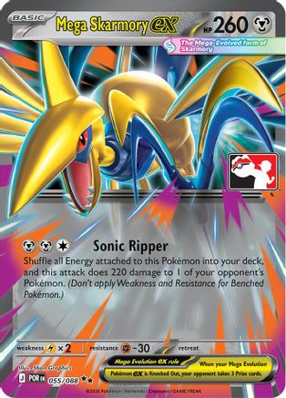 Mega Skarmory ex 055/088 - Prize Pack Series Cards Holofoil