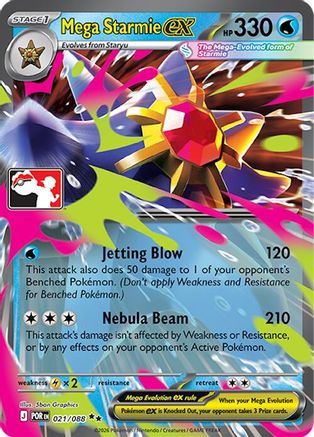Mega Starmie ex 021/088 - Prize Pack Series Cards Holofoil
