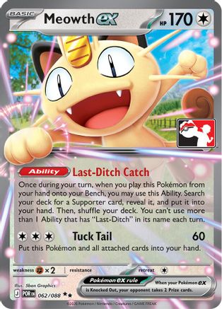 Meowth ex 062/088 - Prize Pack Series Cards Holofoil