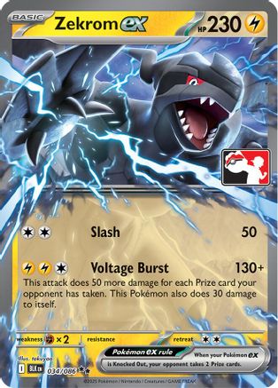 Zekrom ex (Right Stamp) 034/086 - Prize Pack Series Cards Holofoil