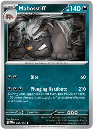 Mabosstiff 058/null - ME05 Pitch Black Reverse Holofoil