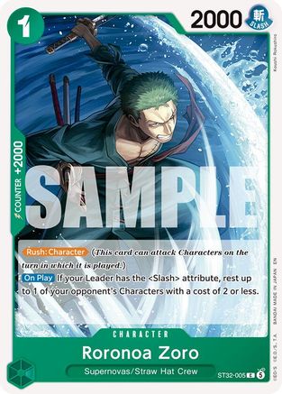 Roronoa Zoro (ST32-005) (ST32-005) - Starter Deck 32: GREEN Roronoa Zoro