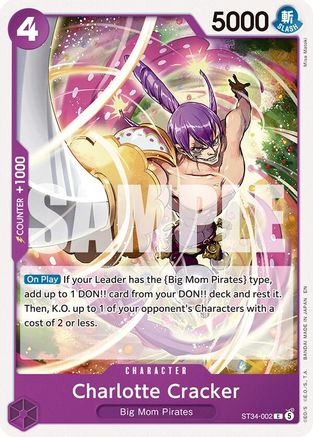 Charlotte Cracker (ST34-002) - Starter Deck 34: PURPLE Charlotte Katakuri