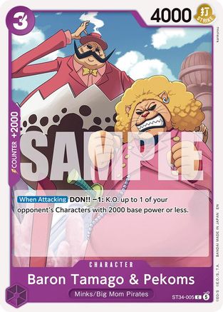 Baron Tamago & Pekoms (ST34-005) - Starter Deck 34: PURPLE Charlotte Katakuri