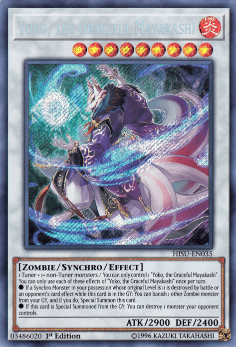 Yoko, the Graceful Mayakashi [HISU-EN035] Secret Rare - Josh's Cards