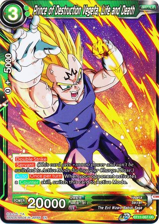 Prince of Destruction Vegeta, Life and Death (BT11-067) [Vermilion Bloodline 2nd Edition] Parallel Foil