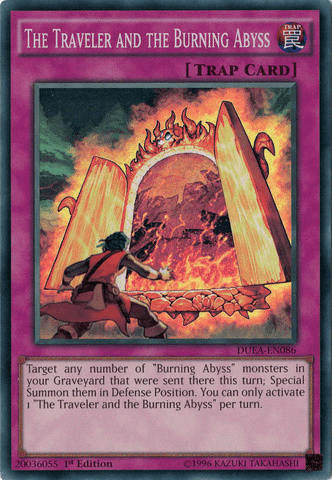 The Traveler and the Burning Abyss [DUEA-EN086] Super Rare - Josh's Cards