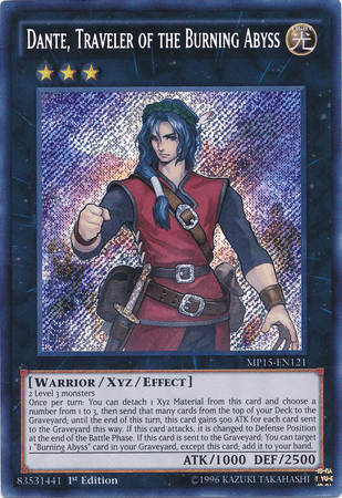 Dante, Traveler of the Burning Abyss [MP15-EN121] Secret Rare - Josh's Cards