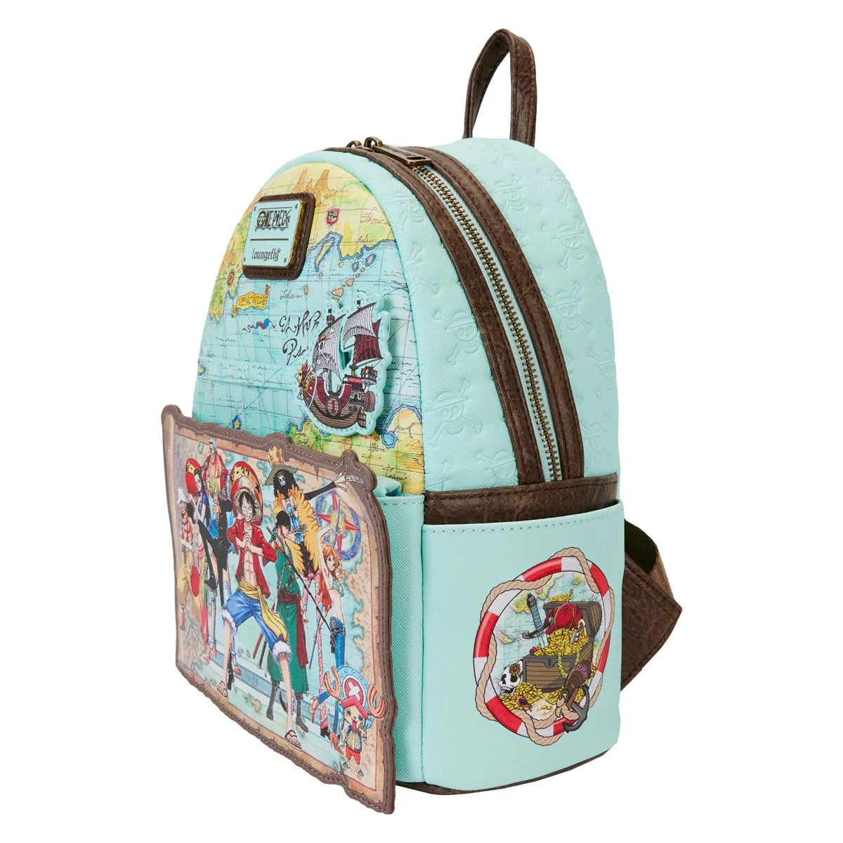 Loungfly One Piece Luffy Gang Map Mini-Backpack