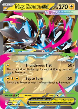 Mega Zeraora ex 089/null - ME Mega Evolution Promo Holofoil