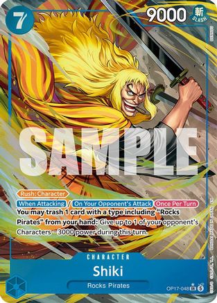 Shiki (048) (Alternate Art) (OP17-048) - The World's Strongest Warriors Foil