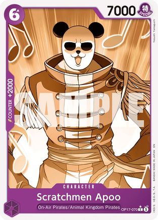 Scratchmen Apoo (Pandaman Art) (OP17-070) - The World's Strongest Warriors
