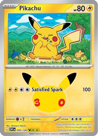 Pikachu 050/128 - ME 30th Celebration Holofoil