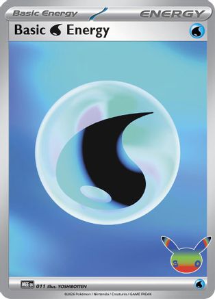 Basic Water Energy (30th Celebration) 011 - MEE Mega Evolution Energies Holofoil