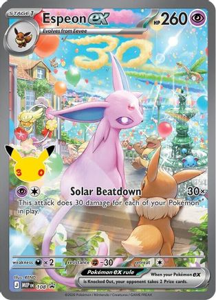 Espeon ex (30th Celebration) 108 - ME Mega Evolution Promo Holofoil