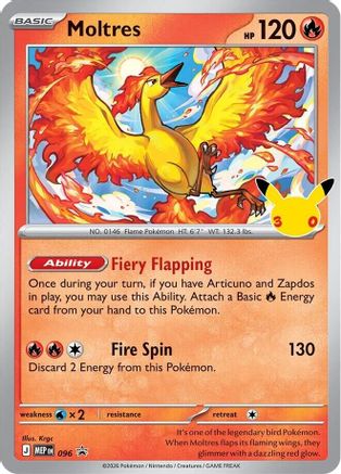 Moltres (30th Celebration) 096 - ME Mega Evolution Promo Holofoil