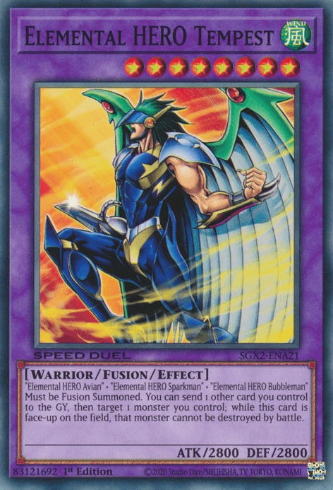 Elemental HERO Tempest [SGX2-ENA21] Common - Josh's Cards