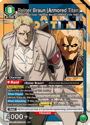 Reiner Braun (Armored Titan) (060) (R*) (UEX07BT/AOT-2-060) - UEX07BT Attack on Titan Vol 2 Foil