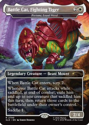 Battle Cat, Fighting Tiger - Fortune, Loyal Steed (SLD-2790) - Secret Lair Drop Series