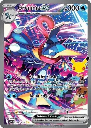 Greninja ex 148/128 - ME 30th Celebration Holofoil
