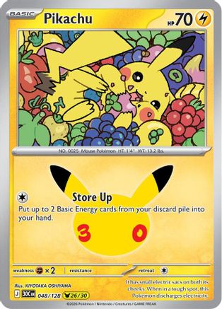 Pikachu 048/128 - ME 30th Celebration Holofoil