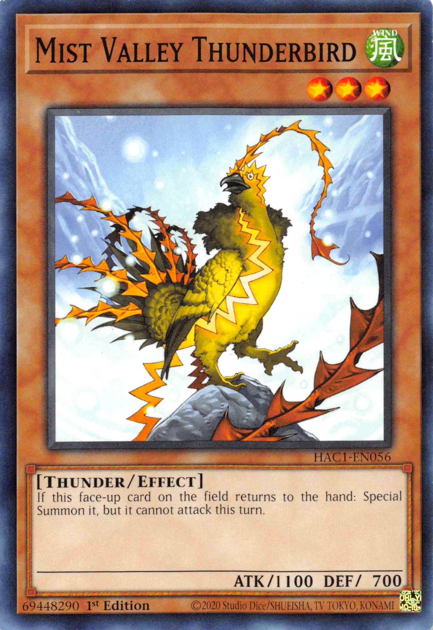Mist Valley Thunderbird [HAC1-EN056] Common - Josh's Cards
