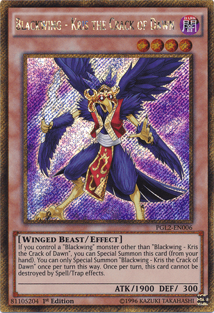 Blackwing - Kris the Crack of Dawn [PGL2-EN006] Gold Secret Rare - Josh's Cards