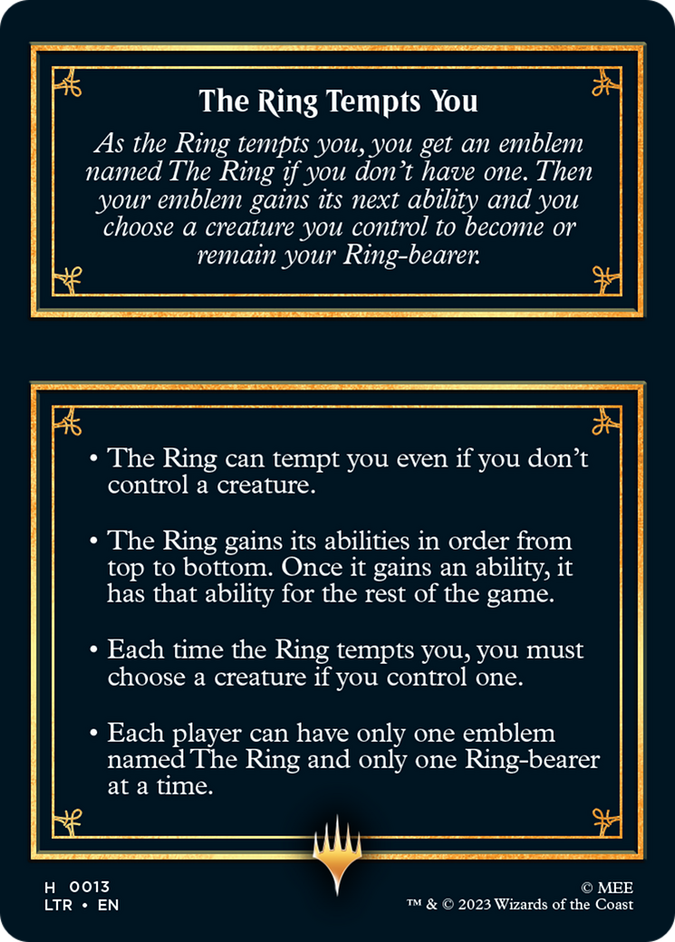 The Ring [The Lord of the Rings: Tales of Middle-Earth Tokens] Foil