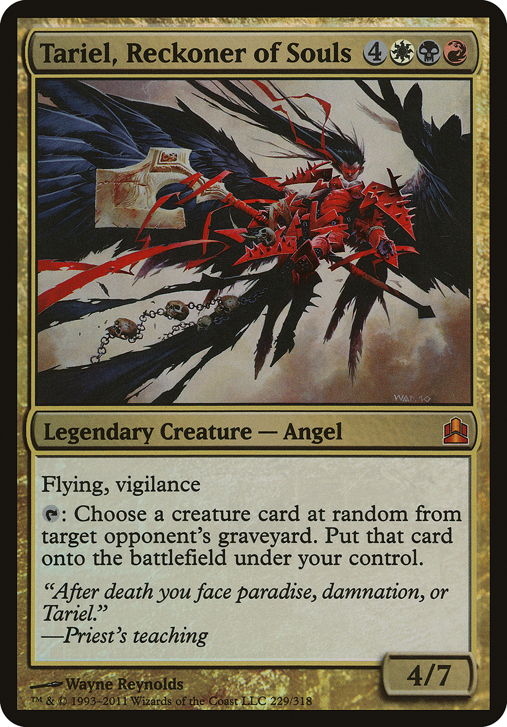 Tariel, Reckoner of Souls (OVER-229) - Commander 2011 Oversized Foil
